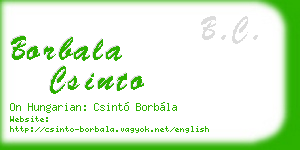 borbala csinto business card